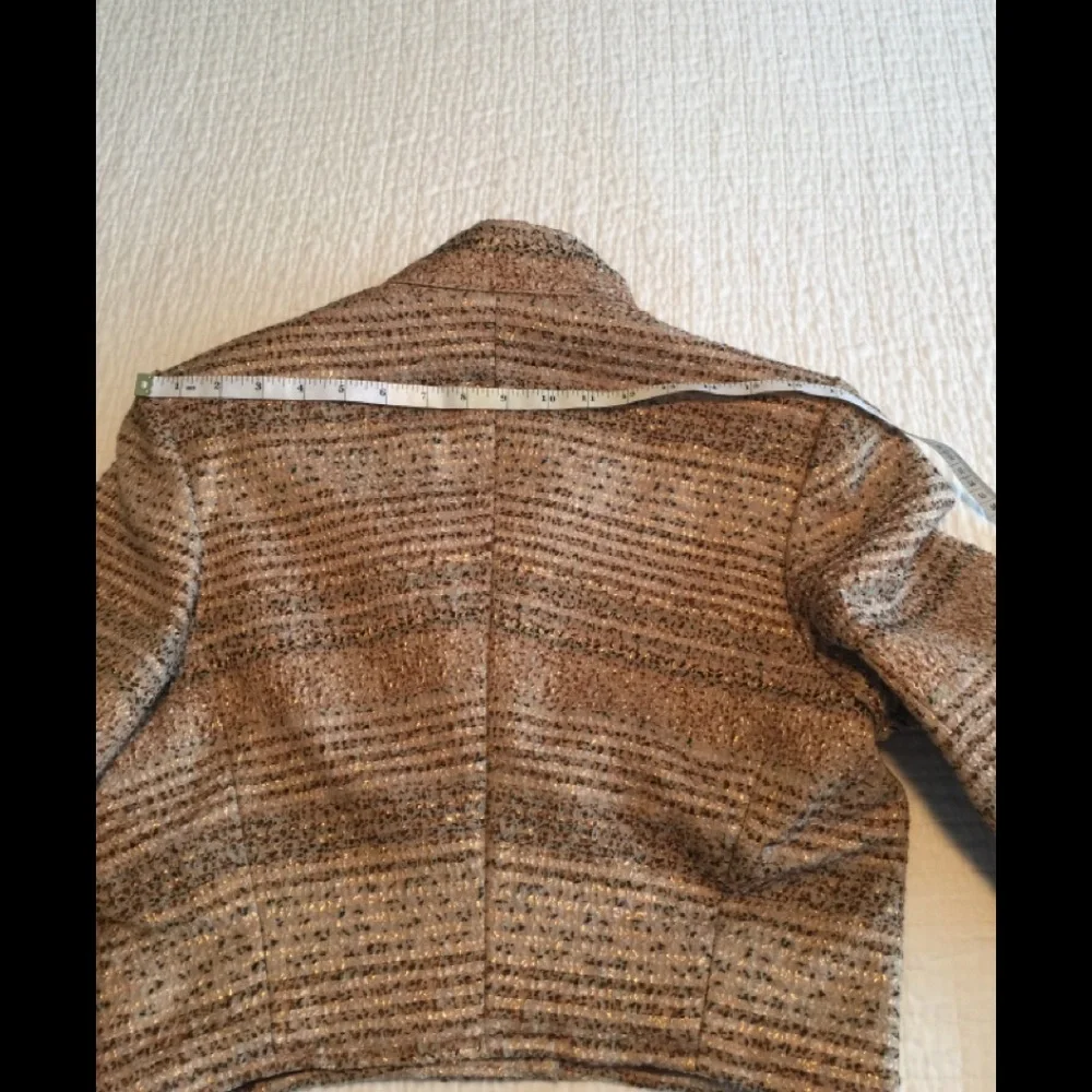Pristine VTG YSL rive gauche mini skirt suit in earth tones w/bold gold buttons - Picture 9 of 16